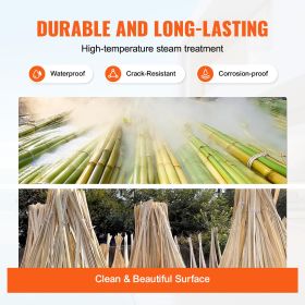 Natural Bamboo Privacy Fence Screen, Eco-Friendly Privacy Bamboo Slat Fence, 6 ft H x 16 ft L Decorative Bamboo Screen Panel, for Garden, Backyard