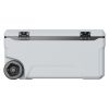 Portable Cooler, 74 QT Wheeled Cooler with Ice Retention, Heavy-Duty Handles and Cup Holder, Lightweight Rigid Material Insulated Portable Cooler, Sui