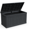 230 Gallon Large Outdoor Storage XXL Deck Box for Patio Furniture, Outdoor Cushions, Garden Tools and Sports/Pools Equipment, Waterproof Resin
