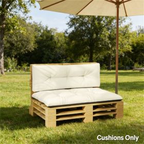 Outdoor replacement cushion, garden chair cushion, cream white (Cushion only)