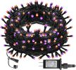 DAZZLE BRIGHT Halloween 300 LED String Lights, 100FT String Lights with 8 Lighting Modes, Halloween Decorations for Party Carnival Supplies, Outdoor Y