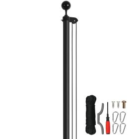 30FT Sectional Flag pole Kit, Heavy Duty Aluminum Alloy in Ground Flag poles for Outside, 3 Display Modes Flagpole with 3x5 American Flag