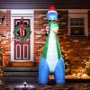 11FT Long Christmas Inflatables Outdoor Decorations Dinosaur with Christmas Tree in Mouth, Blow-Up LED Yard Christmas Decor, Waterproof