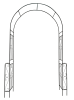 Metal Garden Arch W55'' x H94.5'' Garden Arbor Trellis Climbing Plants Support Rose Arch Outdoor Arch Cream White