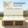 Outdoor replacement cushion, garden chair cushion, cream white (Cushion only)