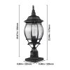 2 Pack Dusk to Dawn Outdoor Post Light, 20.87 in, Waterproof Lamp Post Light Fixtures with 5.5 in Pier Mount Base Glass Shade