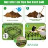 10 Packs Garden Decorative Lawn Edging Border PP Garden Fence Panels Easy Assembly Outdoor Flower Bed Landscape Fencing No-Dig Spikes with Gloves Tota