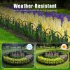 10 Packs Garden Decorative Lawn Edging Border PP Garden Fence Panels Easy Assembly Outdoor Flower Bed Landscape Fencing No-Dig Spikes with Gloves Tota