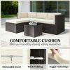 3-piece terrace furniture set, outdoor furniture set, garden set, beige
