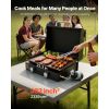 Gas Griddle, 2 Burner Tabletop Griddle, 22 inch Portable Griddles Propane with Lid, Oil Drain Hole & Oil Collection Tray