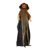 5.8ft Halloween Decorations Outdoor Life Size Animatronics Pumpkin Ghost, Sound-Actived Party Decor with Creepy Sound