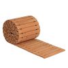 Wooden Garden Pathway, 24 ft L x 17 in W, Non-Slip Straight Garden Walkway, Roll Out Cedar Outdoor Walkway Path with Wire Rope Connection, Decorative