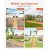 Wooden Garden Pathway, 8 ft L x 17 in W, Non-Slip Straight Garden Walkway, Roll Out Cedar Outdoor Walkway Path with Wire Rope Connection, Decorative G