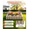Faux Wood Landscape Edging, 13.7 ft Kit, No Dig Garden Edging Border, Blocks for Lawn, Flower Beds, Pathways, Yards