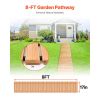 Wooden Garden Pathway, 8 ft L x 17 in W, Non-Slip Straight Garden Walkway, Roll Out Cedar Outdoor Walkway Path with Wire Rope Connection, Decorative G