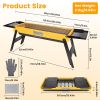 Portable Folding Charcoal Grill Stainless Steel Camping BBQ Grill with Side Panels Compact Tabletop Barbecue Grill with Carry Handle for Picnic Backya
