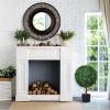 23.5 Inch Artificial Boxwood Ball Topiary Tree Fake Decorative Plant with Nursery Pot for Indoor Outdoor Décor