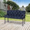 Outdoor Seat Pads 3 Seater Bench Swing Chair Replacement Cushions Backrest Dark Blue