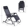 Zero-G Zen: Outdoor Zero Gravity Rocking Chair with Headrest, Tray & Phone Holder