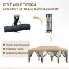 Outdoor Entertaining: 10x20' Beige Pop-Up Canopy Tent with Netting Sidewalls