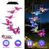 Solar Butterfly Wind Chime 7 Color Changing Wind Chime for Outside IPX4 Waterproof Outdoor Garden Yard Decor