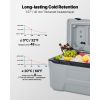 Portable Cooler, 74 QT Wheeled Cooler with Ice Retention, Heavy-Duty Handles and Cup Holder, Lightweight Rigid Material Insulated Portable Cooler, Sui