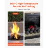 Ceramic Fire Balls, 5 Inch 6 Pcs Round Fire Stones, Reusable Lava Rocks Indoor and Outdoor Use, Decorative Fire Pit Rocks for Propane/Gas Fireplace