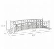 7 'metal arched garden bridge pedestrian overpass with side railings