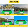 Inflatable Water Trampoline, 10ft Recreational Water Bouncer with Escalator, Round Inflatable Water Trampoline in Green and White