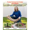 Faux Wood Landscape Edging, 13.7 ft Kit, No Dig Garden Edging Border, Blocks for Lawn, Flower Beds, Pathways, Yards