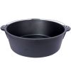 Pre-Seasoned Cast Iron Dutch Oven With Skillet Lid, Outdoor Camping Deep Pot for Camping Fireplace Cooking BBQ Baking Campfire, With Iron Pot Rack, 12