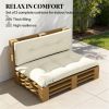 Outdoor replacement cushion, garden chair cushion, cream white (Cushion only)
