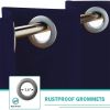 50" W x 96"L Outdoor Curtains Front Porch Curtain Grommet for Porch Balcony Pergola Gazebo Dark Blue