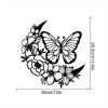 CIFbuy Moon Phase Butterfly iron Wall Art Bohemian Hanging Decor Indoor Outdoor Waterproof Sculpture Gift (TikTok, temu pick-up service)
