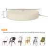 Patio Chair Cushions Set of 4 Round Seat Cushions for Dining Bistro Chairs Machine Washable, 15" x 15" x 3", Cream White
