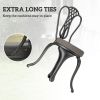 Patio Chair Cushions Set of 4 Round Seat Cushions for Dining Bistro Chairs Machine Washable, 15" x 15" x 3", Dark Gray