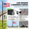 30FT Sectional Flag pole Kit, Heavy Duty Aluminum Alloy in Ground Flag poles for Outside, 3 Display Modes Flagpole with 3x5 American Flag