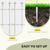 Decorative Garden Border Panels 5 Pack Flower Bed Edging White Yard Fencing