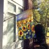 Sunflowers in Watercolor House Flag Large Porch Sleeve Pole Decorative Outside Yard Banner Artwork Wall Hanging, Polyester, House Size, Multicolor