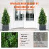 Artificial Cedar Topiary Tree, 36 inch Tall (2 Pieces), with Extra Leaves & Pot Faux Evergreen Fake Pine Cypress Trees Plant