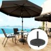 Round Patio Umbrella Base with Wheels, 46 lbs Resin Umbrella Stand Base
