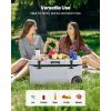 Portable Cooler, 74 QT Wheeled Cooler with Ice Retention, Heavy-Duty Handles and Cup Holder, Lightweight Rigid Material Insulated Portable Cooler, Sui