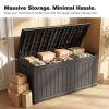 260 Gallon Large Outdoor Storage XXL Deck Box for Patio Furniture, Outdoor Cushions, Garden Tools and Sports/Pools Equipment, Waterproof Resin
