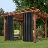 50inch*84inch luxurious woolen outdoor curtain with hanging straps combine elegance and durability for a comfortable outdoor space.