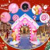 7 FT Christmas Inflatable Gingerbread House Archway Decoration, LED Lighted Xmas Gingerbread Man Blow Up Decor for Lawn Yard Garden Eve Party Home Ind