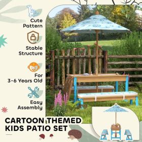 Kids Picnic Table Set ( Amazon Shipping)(Prohibited by WalMart) (Color: as picture)