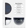 12/6 Solar fence lights, solar platform lights, solar wall lights, rechargeable solar cells, suitable for front porches, security lights