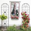 2 Pack Metal Garden Trellis 86.7" x 19.7" Rustproof Trellis for Climbing Plants Outdoor Flower Support