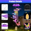 Solar Wind Chime with Aluminum Tubes 7 Color Changing Wind Chime for Outside IP44 Waterproof Outdoor Garden Yard Decor Spring Summer