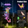 Solar Wind Chime with Aluminum Tubes 7 Color Changing Wind Chime for Outside IP44 Waterproof Outdoor Garden Yard Decor Spring Summer